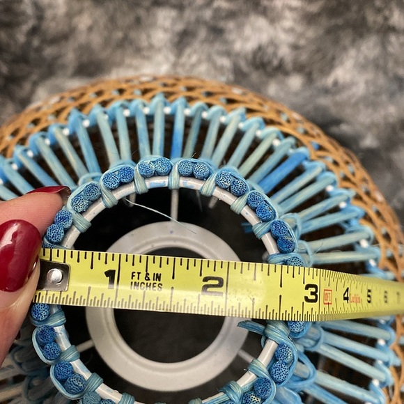 NIB 2 Unique Royal Blue Rattan Pendant Light Handwoven
Round Lamps - Picture 14 of 16